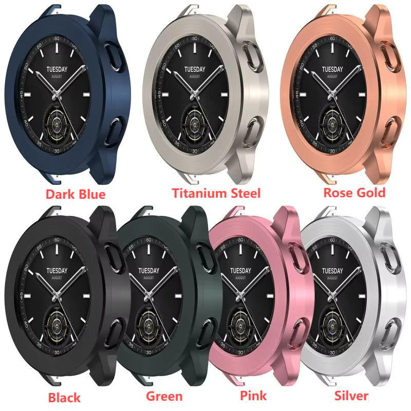 Xiaomi Watch S3 Schutzhülle, TPU-Gehäuse, PC-Lünette, pink, multicolour - Bild 2