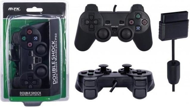 Sony DualShock 2 Gamecontroller für PlayStation, kabelgebunden, Schwarz - Bild 1