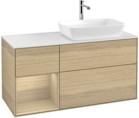 V&B Waschtischunterschrank Finion in Oak, Breite: 120 cm, Tiefe: 50,1 cm, Höhe: 50,1 cm - Bild 1