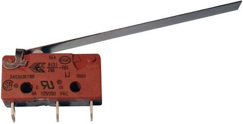 Saia Mikroschalter X4G303N1BBJ61, Farbe Rot, 250 V/AC, 2.5A, 1 x Ein/(Ein), IP40, tastend - Bild 1