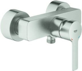 Grohe Brause-Einhebelmischer Lineare supersteel in Silber für die Wandmontage - Bild 1