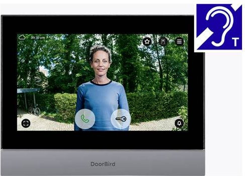 DoorBird A1104T IP-Video-Türsprechanlage mit WLAN und LAN, Inneneinheit in Silber und Glas - Bild 1