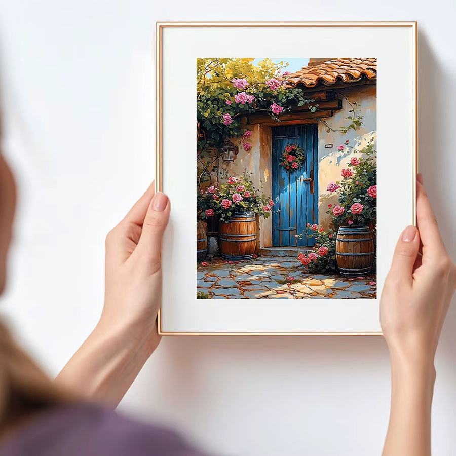 Huacan Diamant-Malerei Haus Blume Landschaft, Bastelset - Bild 3