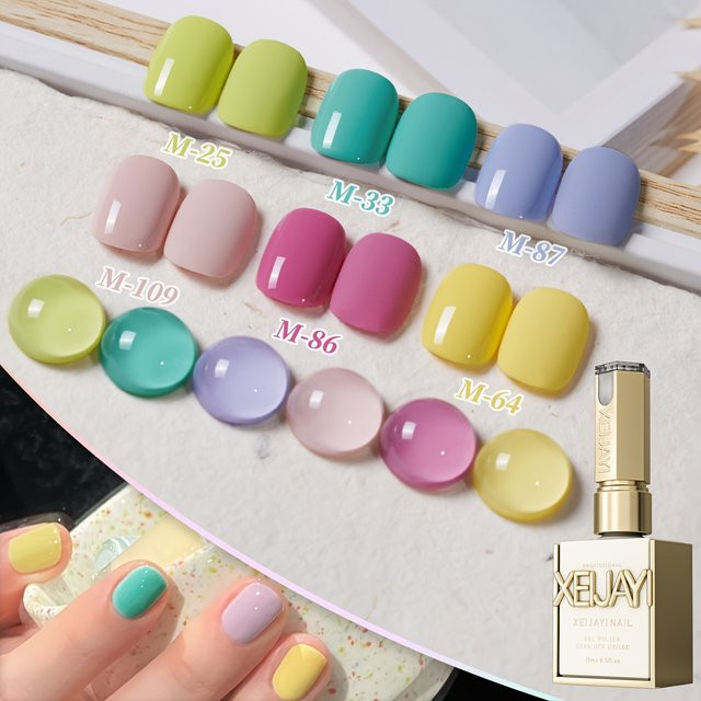 XEIJAYI Gel-Nagellack-Set, Mehrfarbig, Hochglanz-Finish - Bild 1