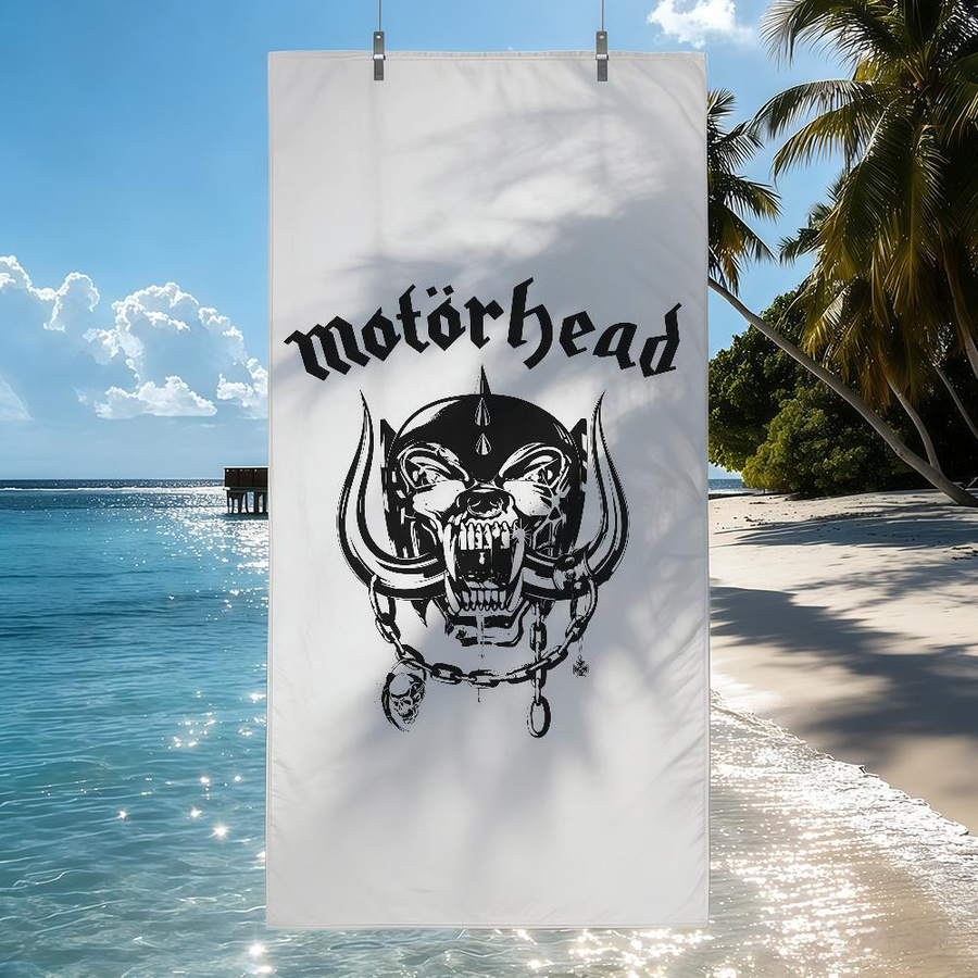 Motorhead Rockband Trockentuch Badehandtuch für Schwimmen, Camping, Yoga und Strand, B x H: 150 x 180 cm - Bild 4
