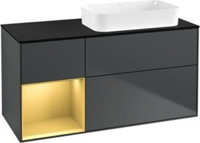 V&B Waschtischunterschrank Finion in Blau lackiert, B/T: 120 x 60 cm - Bild 1