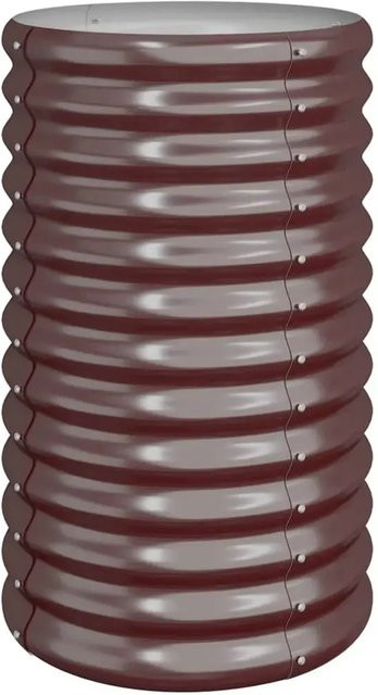 vidaXL Pflanzkübel aus verzinktem Stahl in Braun, B/T/H: 40 x 40 x 68 cm - Bild 1