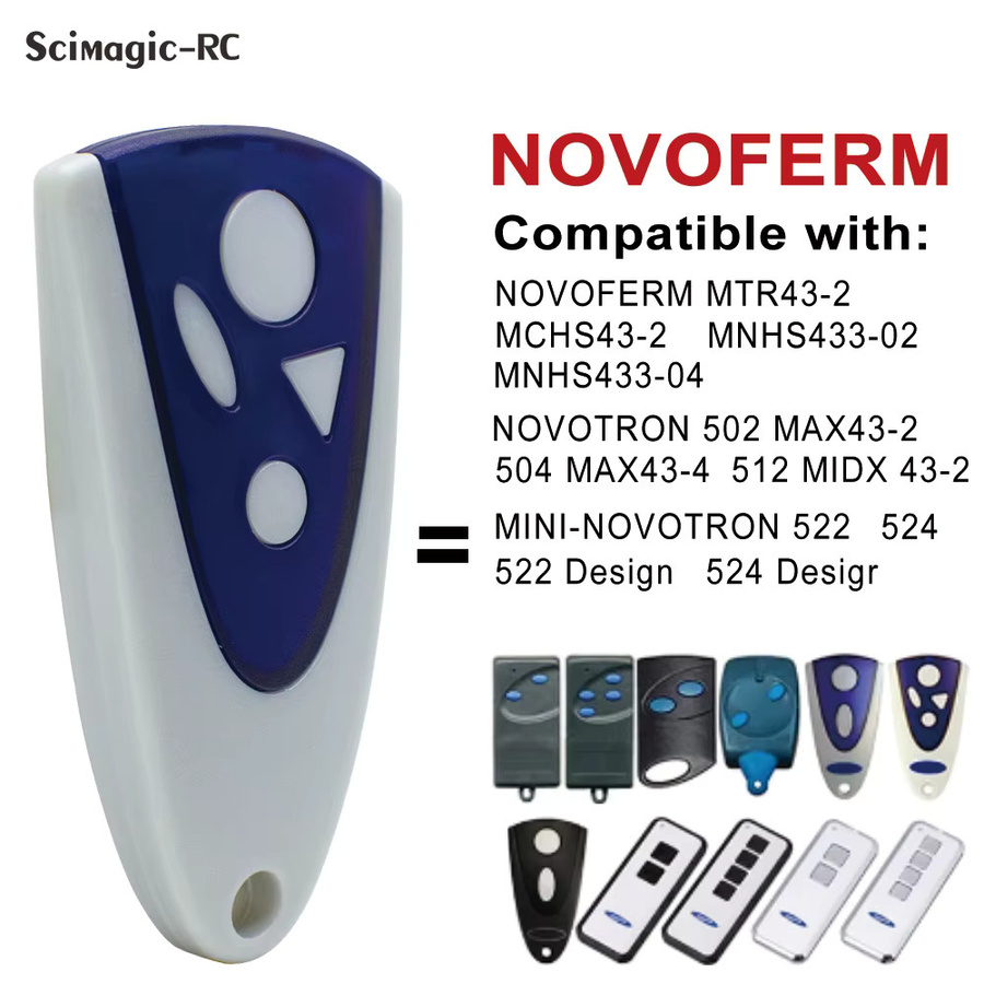 2 Stück Novoferm Garagentor-Fernbedienung Novotron 433 MHz Rolling Code Keyfob Sender für Modelle 502 MAX43-2 504 MAX43-4 512 522 524 - Bild 3