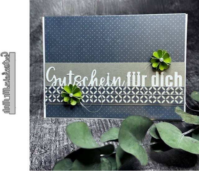 Metall-Stanzformen Deutscher Satz Silber für DIY Scrapbooking und Kartenherstellung - Bild 1