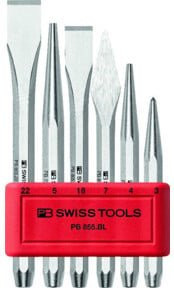 PB Swiss Tools 6-teiliger Schlagwerkzeug-Satz aus Stahl in Silber - Bild 1