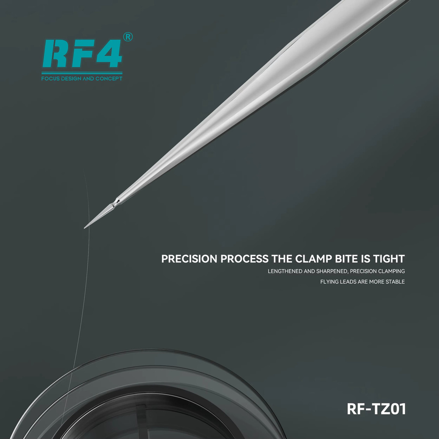 RF4 RF-TZ01 Ultrascharfe Pinzette für hochpräzise Handy-Reparatur und Flying Wire in Silber - Bild 3