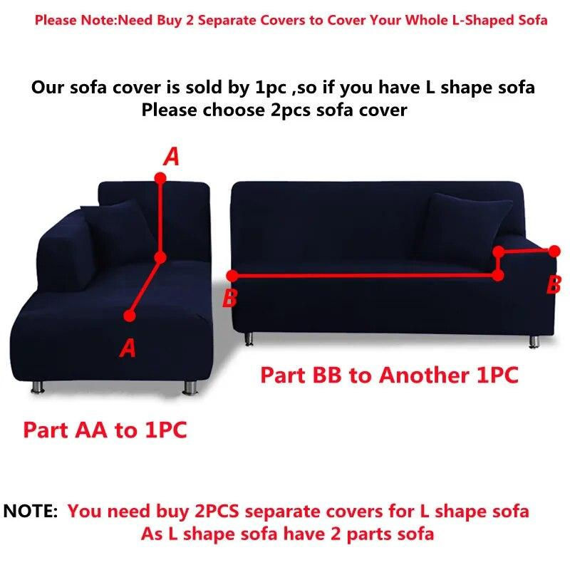 2er-Set elastische Spandex-Ecksofa-Bezüge für L-förmige Sofas, grau, Breite: 90-140 cm - Bild 2