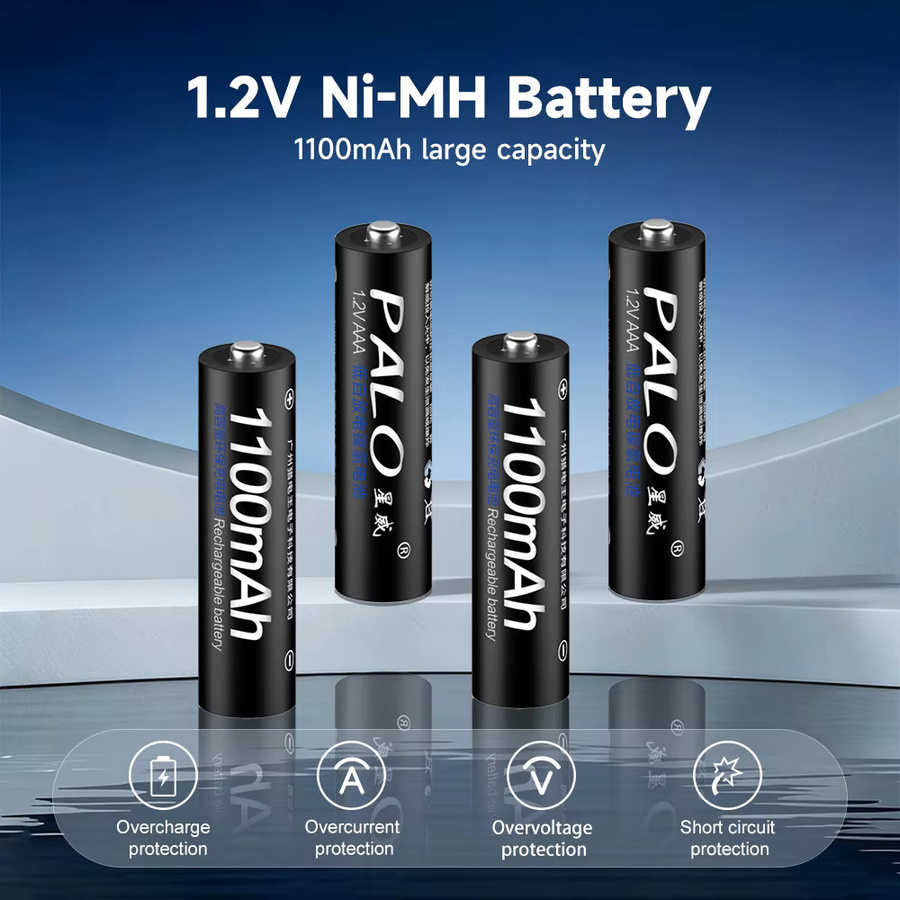 PALO AAA Ni-MH Akku 1,2 V mit 1100 mAh in Schwarz - Bild 3