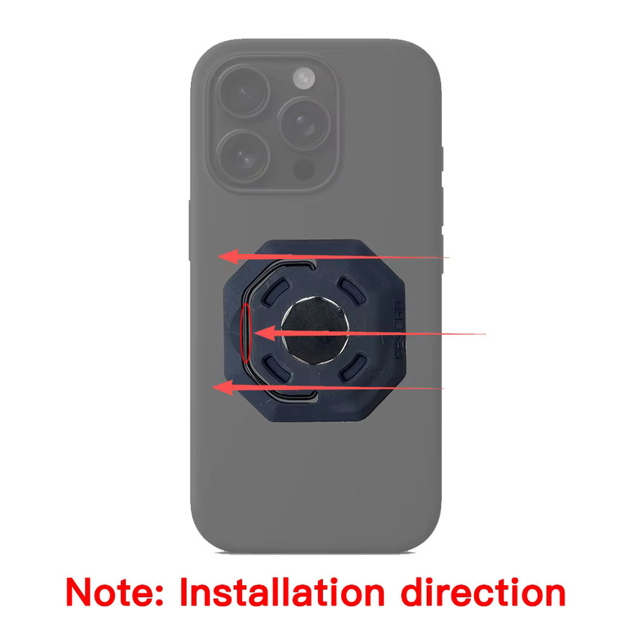 Magnetische Smartphone Halterung für MTB und Motorrad Lenker mit Vorbau Klemme und Universal Adapter, Schwarz - Bild 4