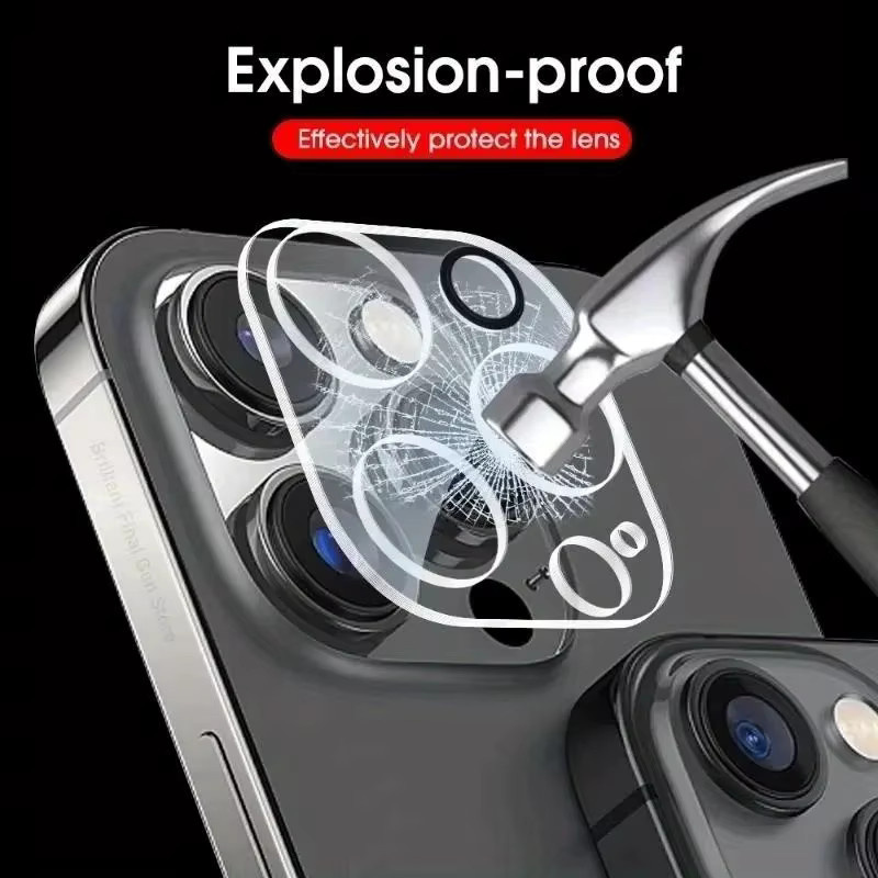 3er Set Kamera Objektiv Schutz aus gehärtetem Glas für Apple iPhone 11 bis 17 Pro Max in Transparent - Bild 2