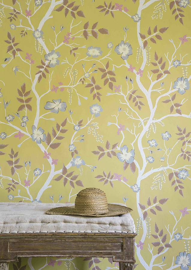 Lewis & Wood Tapete Cinda's Roses Sunshine in floralem Design mit botanischem Muster - Bild 1