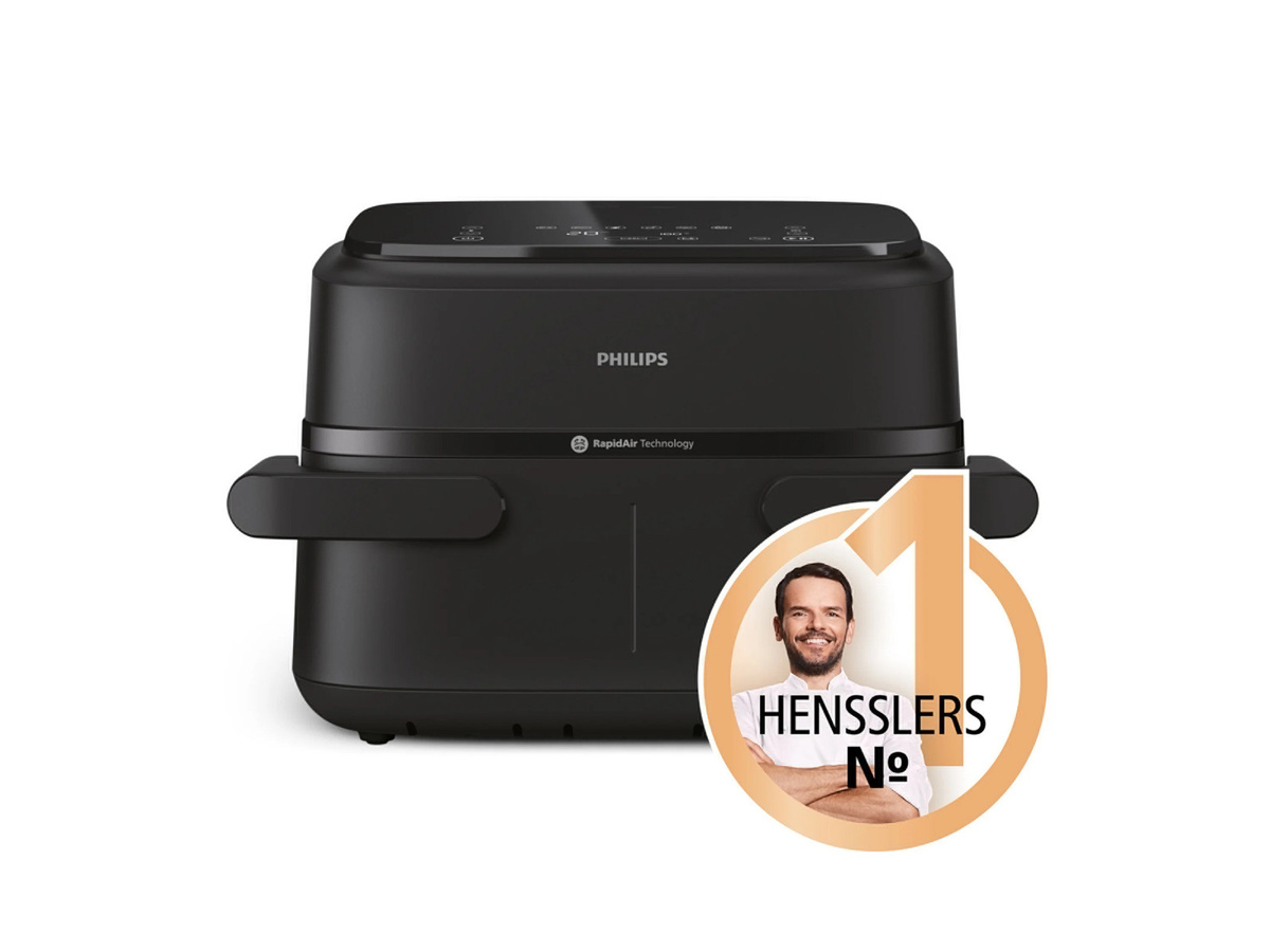 Philips Heißluftfritteuse Airfryer 1000 Serie NA150/00 mit flexiblem 7 L Korb und abnehmbarem Trenner, Schwarz - Bild 4