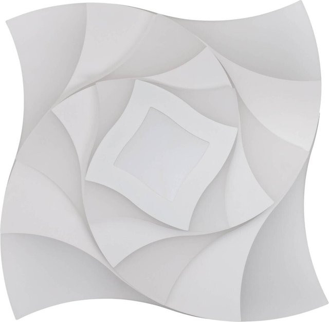 Näve LED CCT Deckenleuchte LIORA mit 3D-Effekt und Nachtlicht in Weiß, B/T/H: 48 x 48 x 6 cm - Bild 1