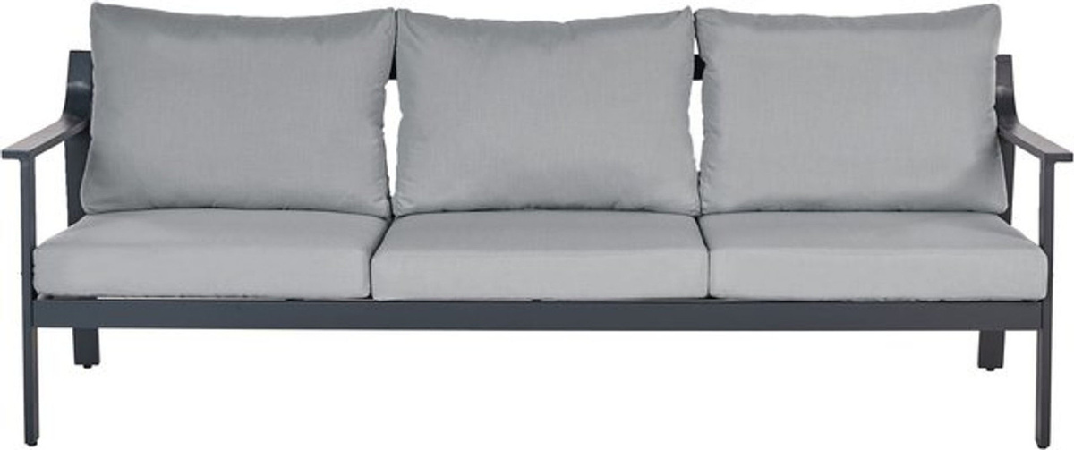 Beliani Gartensofa 3-Sitzer Kiato aus Metall in Dunkelgrau - Bild 1