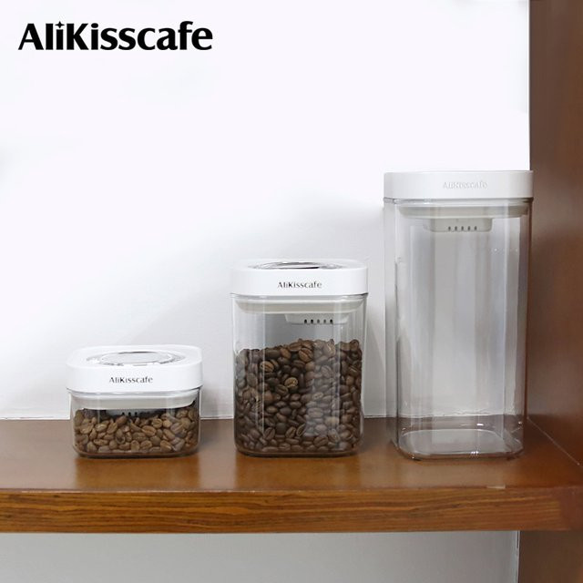 AliKisscafe Vakuum-Kaffeebohnen-Aufbewahrungsbehälter aus Glas in Transparent - Bild 1