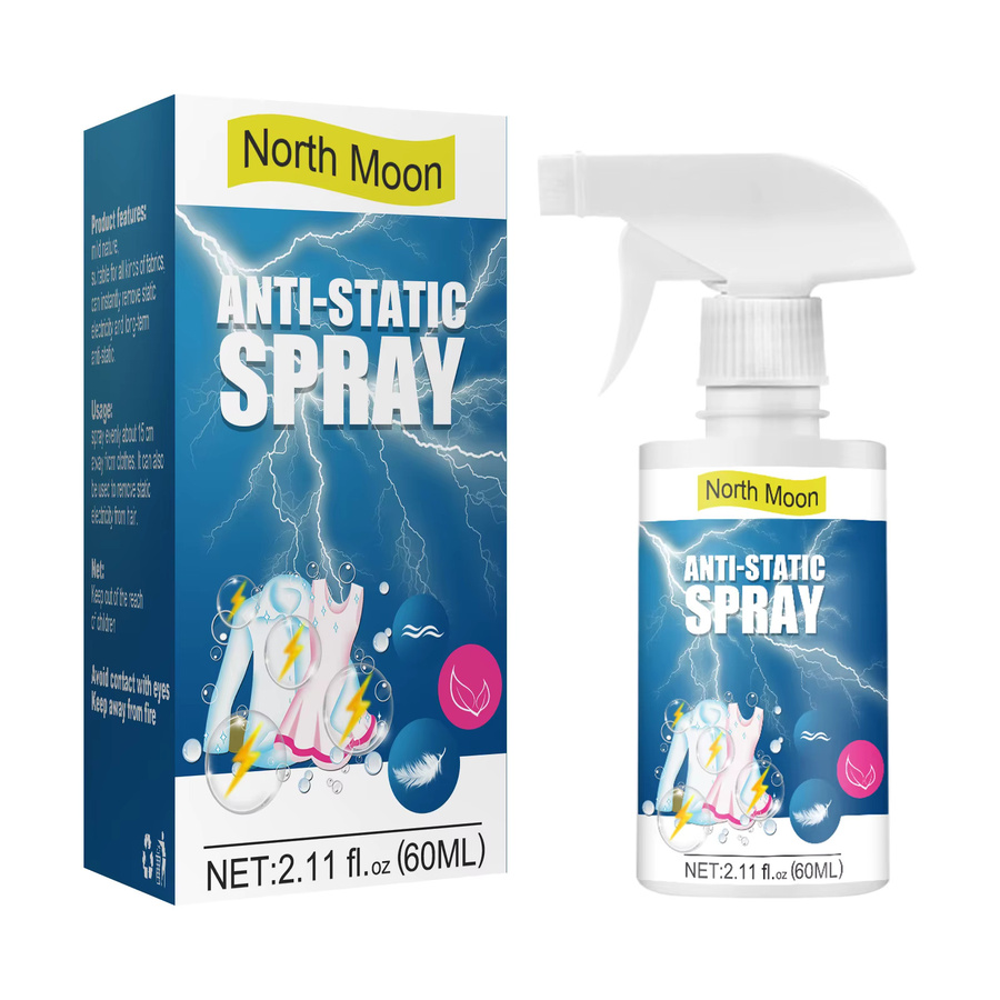 Jue-Fish Antistatik-Spray zur Entfernung von statischer Aufladung für Kleidung, Bettdecken, Haare, Möbel und Auto - Bild 2