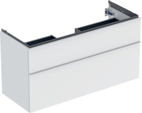 Geberit Waschtischunterschrank iCon in Weiß, wandhängend, B/T/H: 118,4 x 61,5 x 47,6 cm - Bild 1