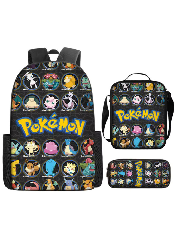 Bandai Pokemon Pikachu Schulranzen, 3-teiliges Set, Rucksack, Laptoptasche - Bild 3