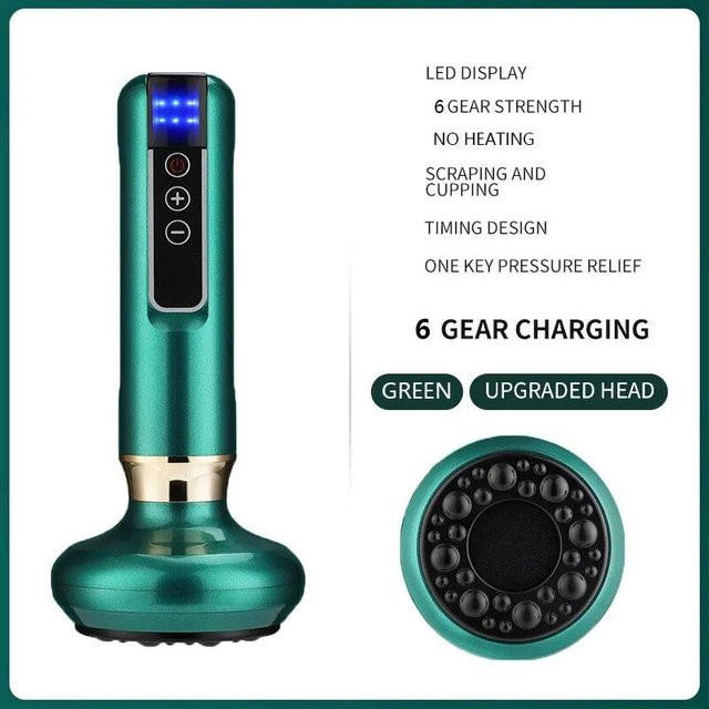 Binchi Health Electronics Elektrisches Vakuum Schröpfen Massage Set, Grün - Bild 1
