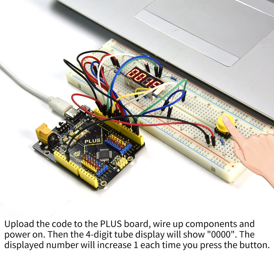 Keyestudio Starter Kit für Arduino mit PLUS Uno Board für DIY Scratch Graphical Programming und 20 Projekte, Multicolor - Bild 2