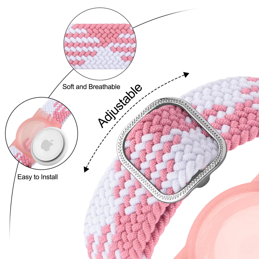 IEOVIEE Uhrenarmband Geflochtenes Band mit Hülle für Apple AirTags, Kinder - Bild 3