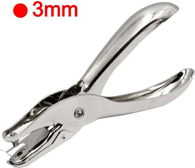 MTMA Einzellochstanzer aus Metall in Silber mit 3 mm und 6 mm Porendurchmesser für Scrapbooking und Papier - Bild 1