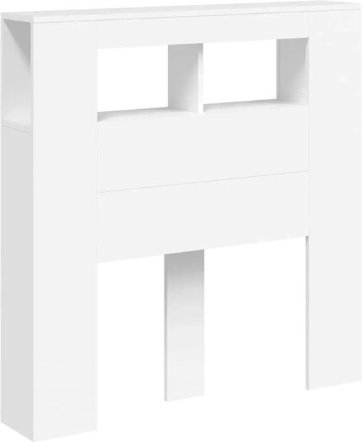vidaXL LED-Kopfteil in Weiß mit USB-Ladeport und integrierter Beleuchtung, B/T/H: 100 x 18,5 x 103,5 cm - Bild 1
