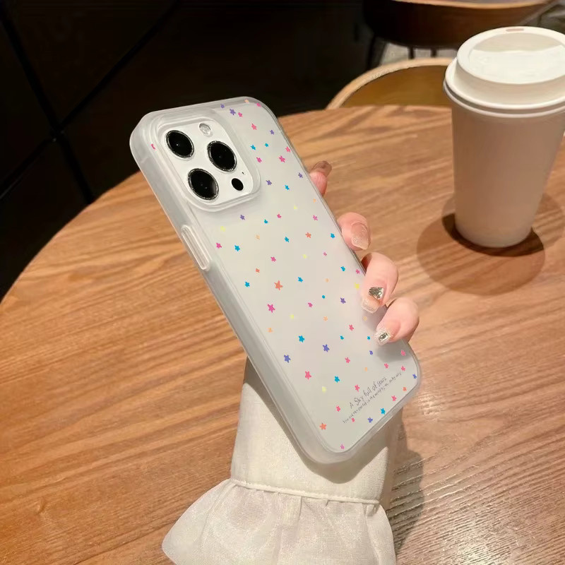Bunte Stern-Handyhülle für Apple iPhone in Transparent, weiche Schutzhülle für verschiedene Modelle - Bild 3