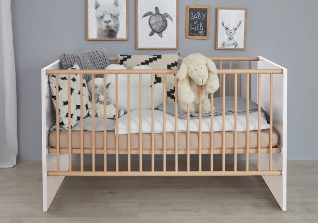 Trendteam Babybett Mats in Weiß B/H/T: 144 x 83 x 78 cm - Bild 1