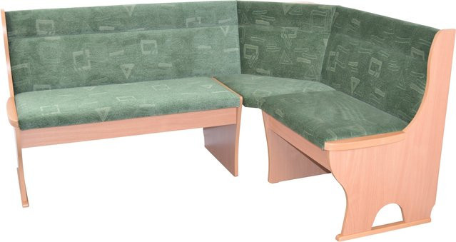 Eckbank von Möbel Direkt Online aus Stoff in Buche- oder Nussbaum-Nachbildung, B/T/H: 125 x 165 cm - Bild 1