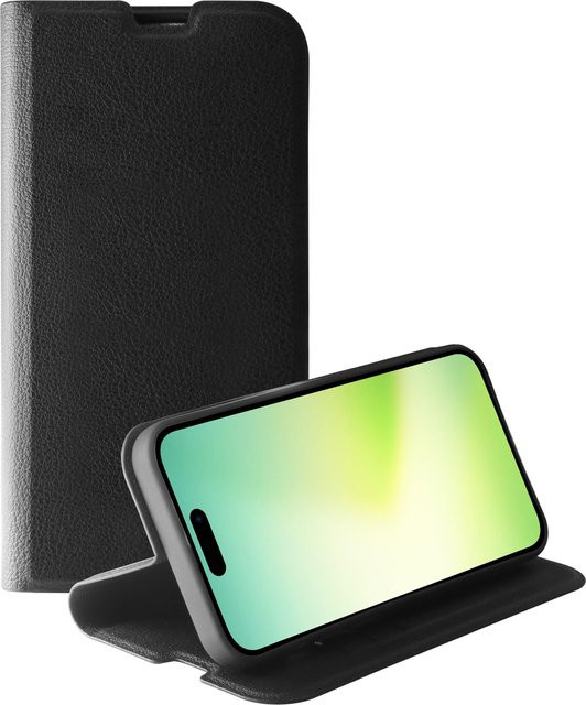 Vivanco Premium Wallet Book Cover Handyhülle für iPhone 15 Plus, schwarz - Bild 1