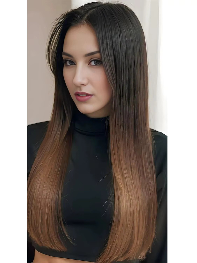 jeedou Haarverlängerung, 30 Zoll, glatt, synthetisch, 150g, Damen - Bild 3