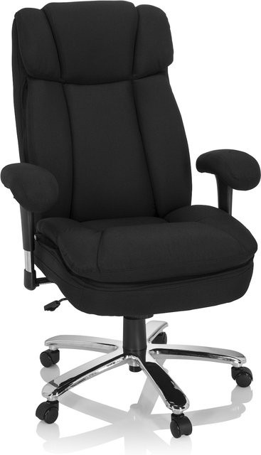 hjh OFFICE Drehstuhl BUILDER XXL in Weiß mit Stoffbezug, Armlehnen und Höhenverstellung - Bild 1