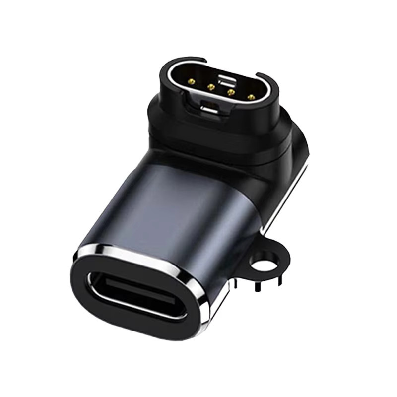 Indekos USB-C zu 4-Pin Ladeadapter für Garmin Fenix 7 6 5 6X 5X Venu 2 Plus Smartwatch in Schwarz - Bild 4