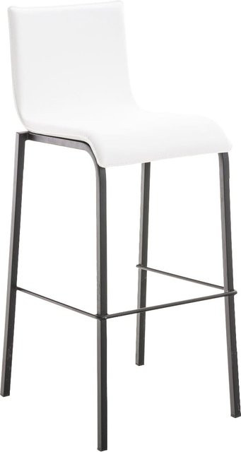 CLP Barhocker Avola Stapelbarer Barstuhl mit Metallgestell und Kunstlederbezug in Schwarz, Sitzhöhe: 78 cm - Bild 1