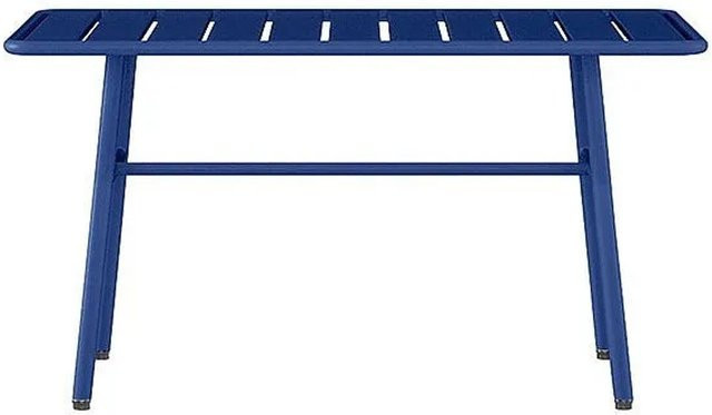 Vente-unique Gartenbeistelltisch Mirmande aus Metall in Marineblau, Höhe: 89 cm - Bild 1
