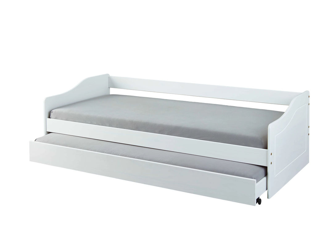 Inter Link Kinderbett Leonie mit Ausziehbett und Schubladen aus Kiefer Massivholz, Weiss, B/T/H: 90 x 200 cm - Bild 3