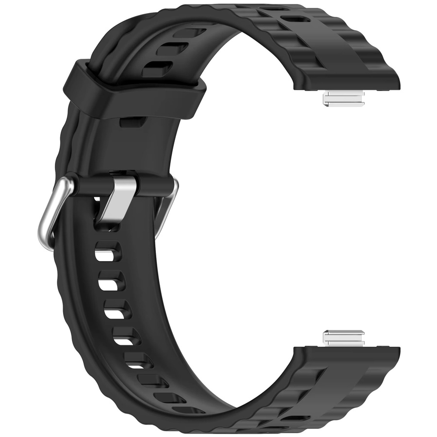 Huawei Uhrenarmband Silikon, Marine-Muster, Schwarz, Unisex - Bild 2
