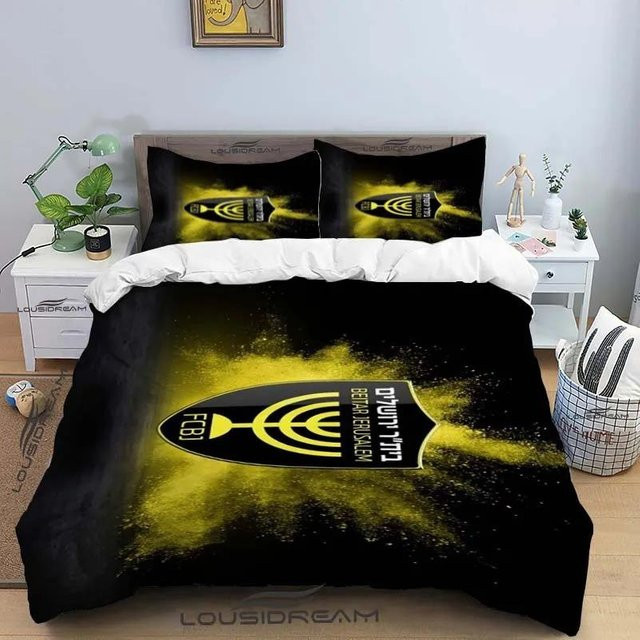 Beitar Jerusalem FC Ganzjahres-Bettwäscheset aus Mikrofaser mit Bettbezug und Kissenbezug, B/H: 210 x 210 cm - Bild 1
