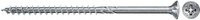 Fischer Spanplattenschraube Power-Fast II mit Senkkopf und Pozidriv-Antrieb, verzinkter Stahl, Farbe Silber/Blau, Durchmesser: 5,0 mm, Länge: 120,0 mm - Bild 1