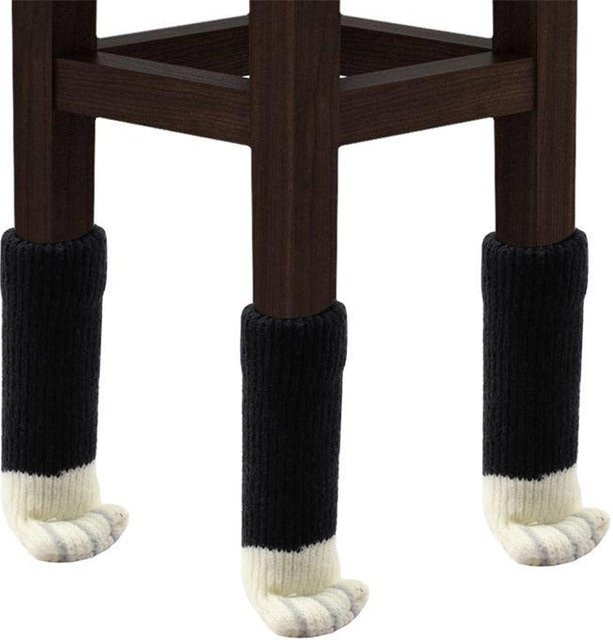 Zorioneko Katzenpfote Möbel-Stuhlbeinschutz aus Polyester und Jersey in Schwarz - Bild 1