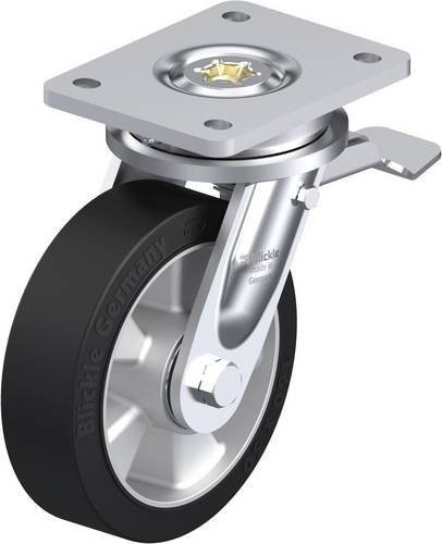 Blickle Lenkrolle LO-ALEV 160K-ST mit Feststeller in Schwarz-Grau, Rad-Durchmesser: 16 cm, Tragfähigkeit: 400 kg - Bild 1