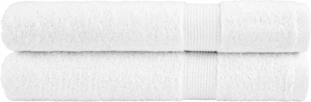 vidaXL Premium-Handtücher 2er-Set aus 100% Baumwolle in Weiß, B/H: 100 x 200 cm, 600 g/m2 - Bild 1