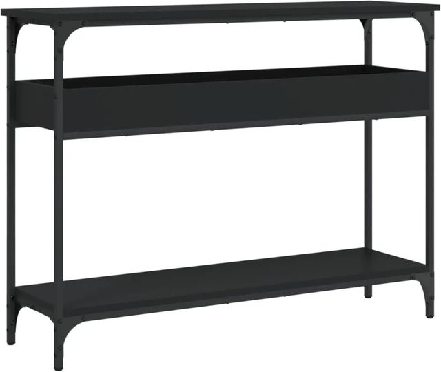 vidaXL Konsolentisch mit Ablage in Schwarz im industriellen Stil, B/T/H: 100 x 29 x 75 cm - Bild 1