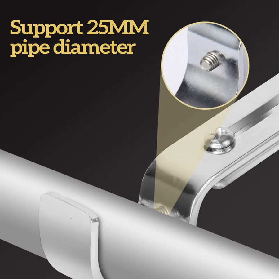 2er-Set Universal Vorhangstange aus Eisen in Silber, einstellbare Länge 8,8-11,5 cm, Römische Vorhangstange für dein Zuhause - Bild 3